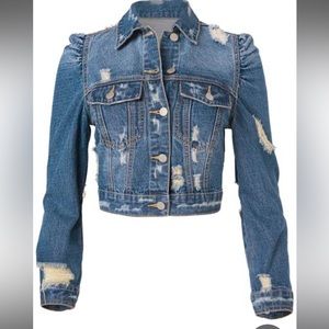 Venus cropped jean jacket